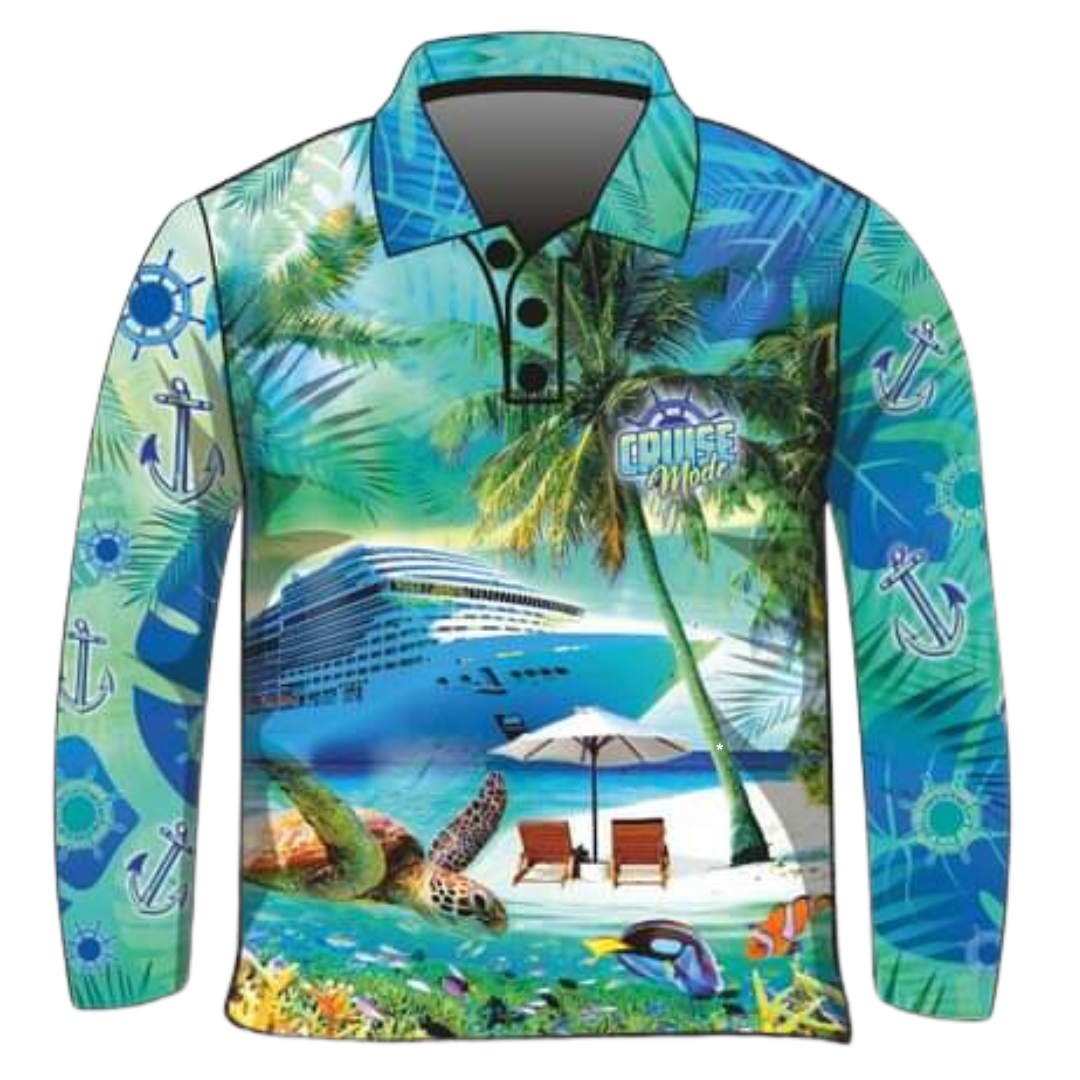 Cruise | Cruise Mode Shirt Long or Short Sleeve Z and TEE Australia Australia Day Australian Australiana camping cruise dup-review-publication fishing LJM men mens Preorder quick dry spo-default spo-disabled sun sun shirt sun shirts sunsafe tropical TROPICAL DESIGNS uv
