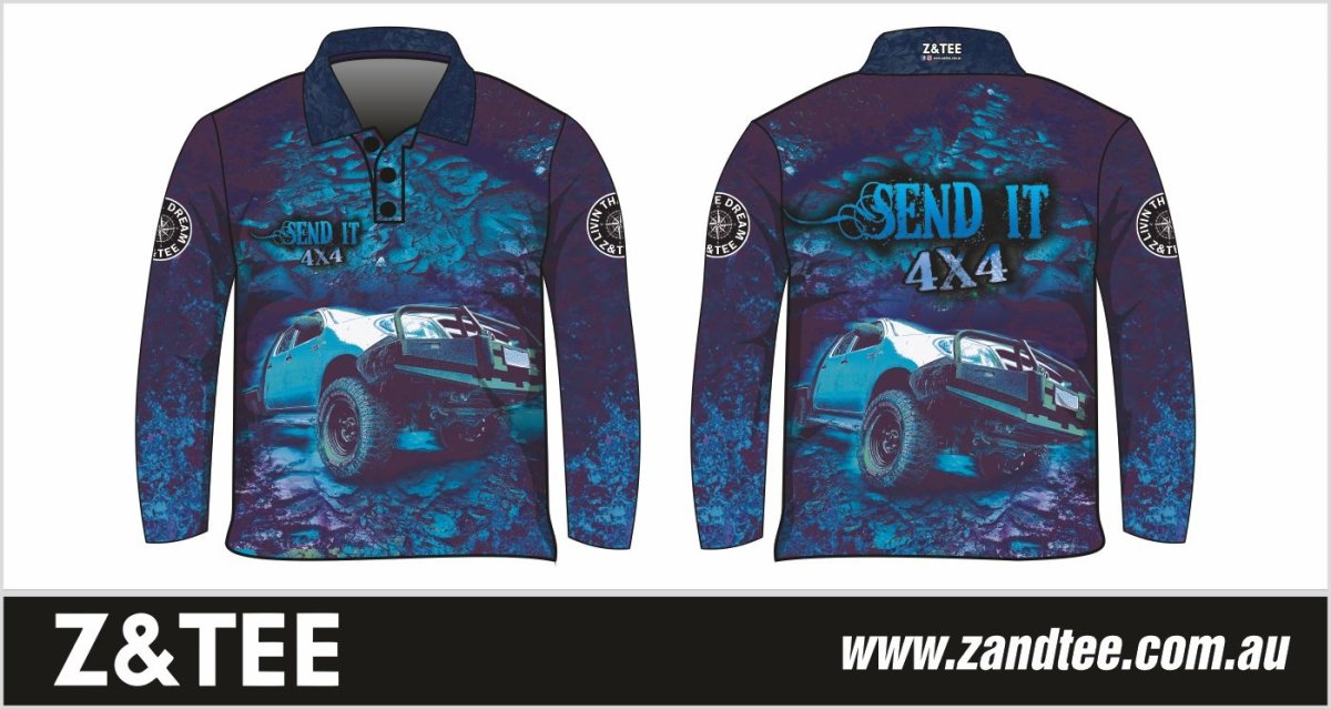 Rugby Shorts | Send It 4x4 Blue LJM Designs camping FISHING in stock LJM men MEN'S DESIGNS mens MENS DESIGNS quick dry spo-default spo-disabled sun sun shirt sun shirts sunsafe SWIMMING uv z&tee