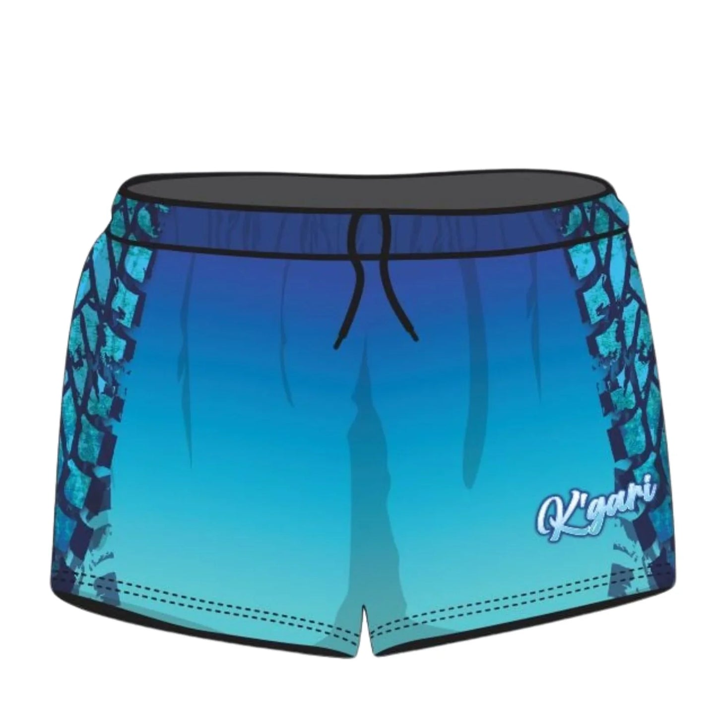 Rugby Shorts | K'gari Trax Blue Shorts LJM Designs camping FISHING FRASER ISLAND DESIGNS in stock K'gari LJM quick dry spo-default spo-disabled sun sun shirt sun shirts sunsafe SWIMMING uv Women WOMEN'S DESIGNS Women's Fishing womens z&tee