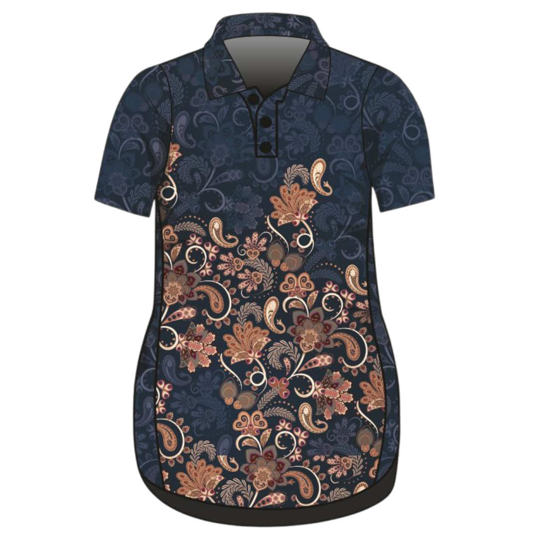 Pre-Order Paisley Navy Lifestyle Dress Short or Long Z and TEE girls womens