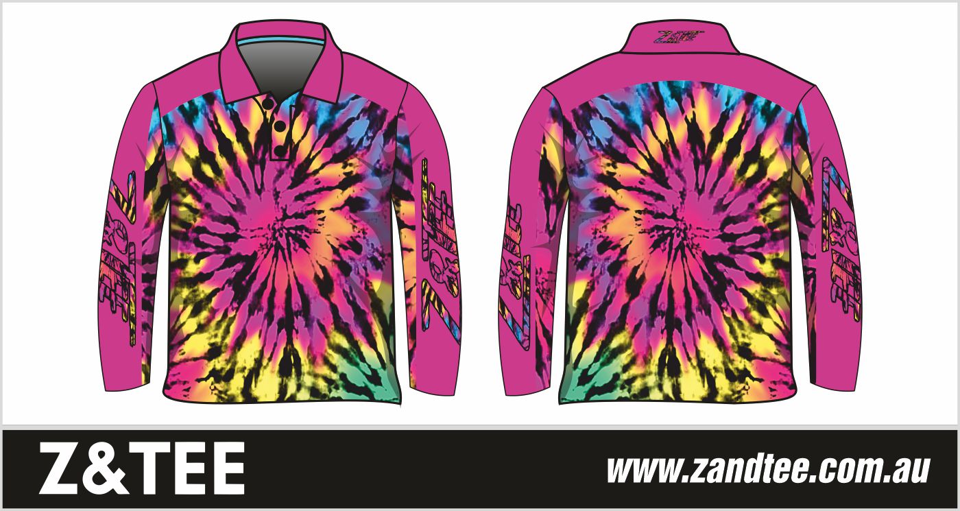 Pattern | Tie Dye Pink Shirt Z and TEE camping fishing girls GIRLS DESIGNS KIDS KIDS ALL kids design KIDS DESIGNS Kids UV rated shirt LJM pink Preorder purple quick dry spo-default spo-disabled sun sun shirt sun shirts sunsafe uv WOMEN'S DESIGNS