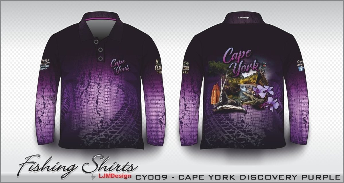 Cape York Discovery Purple Shirt Long or Short Sleeve Z and TEE 4x4 camping cape cape york CAPE YORK DESIGNS fishing girl girls LJM Preorder quick dry spo-default spo-disabled sun sun shirt sun shirts sunsafe tip travel uv womens