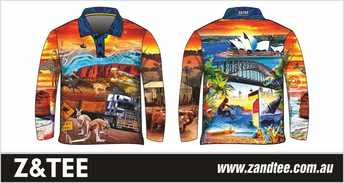 Australian | Downunder Australia Destinations Shirt Long or Short Sleeve Z and TEE Australia Australia Day Australian ayers rock beach BOYS DESIGNS camping country COUNTRY WESTERN DESIGNS fishing horse kangaroo LJM men MEN'S DESIGNS mens MENS DESIGNS Preorder quick dry spo-default spo-disabled sun sun shirt sun shirts sunsafe sydney travel truck uv western