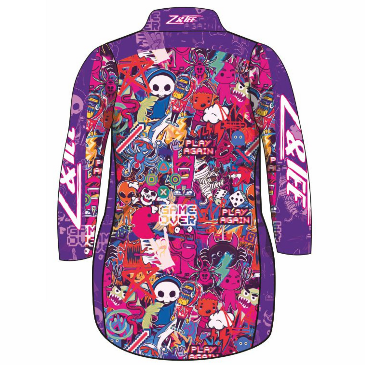 Graffiti Dress Long or Short Sleeve Z and TEE fishing dress GIRL'S DESIGNS Girl's Fishing girls kid Kid's Fishing Kid's Fishing Apparel Kid's Fishing Shirt Kid's Uv Rated Shirts KIDS KIDS ALL kids design KIDS DESIGNS Kids UV rated shirt minecraft pink purple
