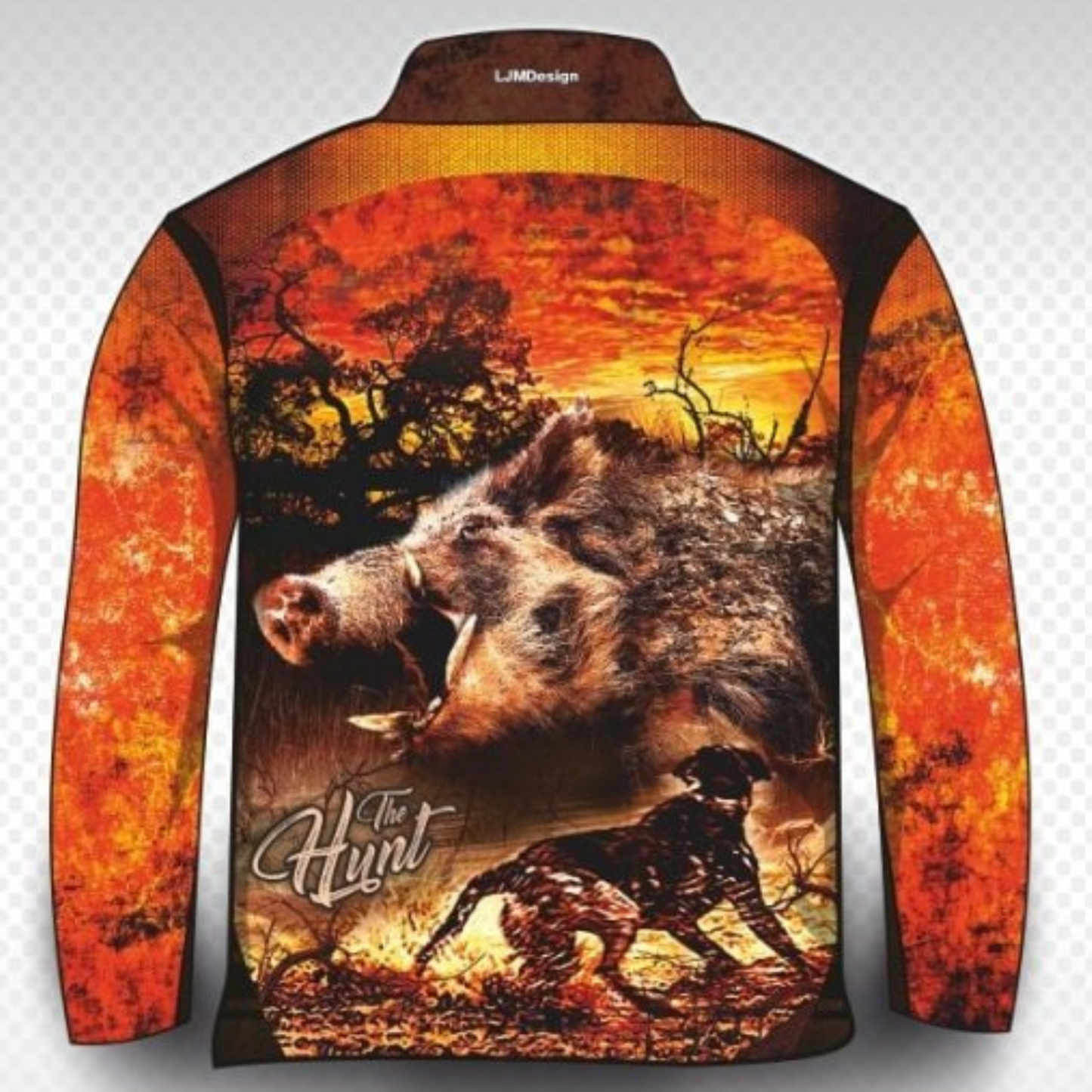 Hunting | The Hunt Orange Hunting Shirt Long or Short Sleeve Z and TEE boar BOYS DESIGNS fishing hog hogs hunting HUNTING DESIGNS LJM men MEN'S DESIGNS mens pig pig hunting pigging Preorder quick dry spo-default spo-disabled sun sun shirt sun shirts sunsafe uv