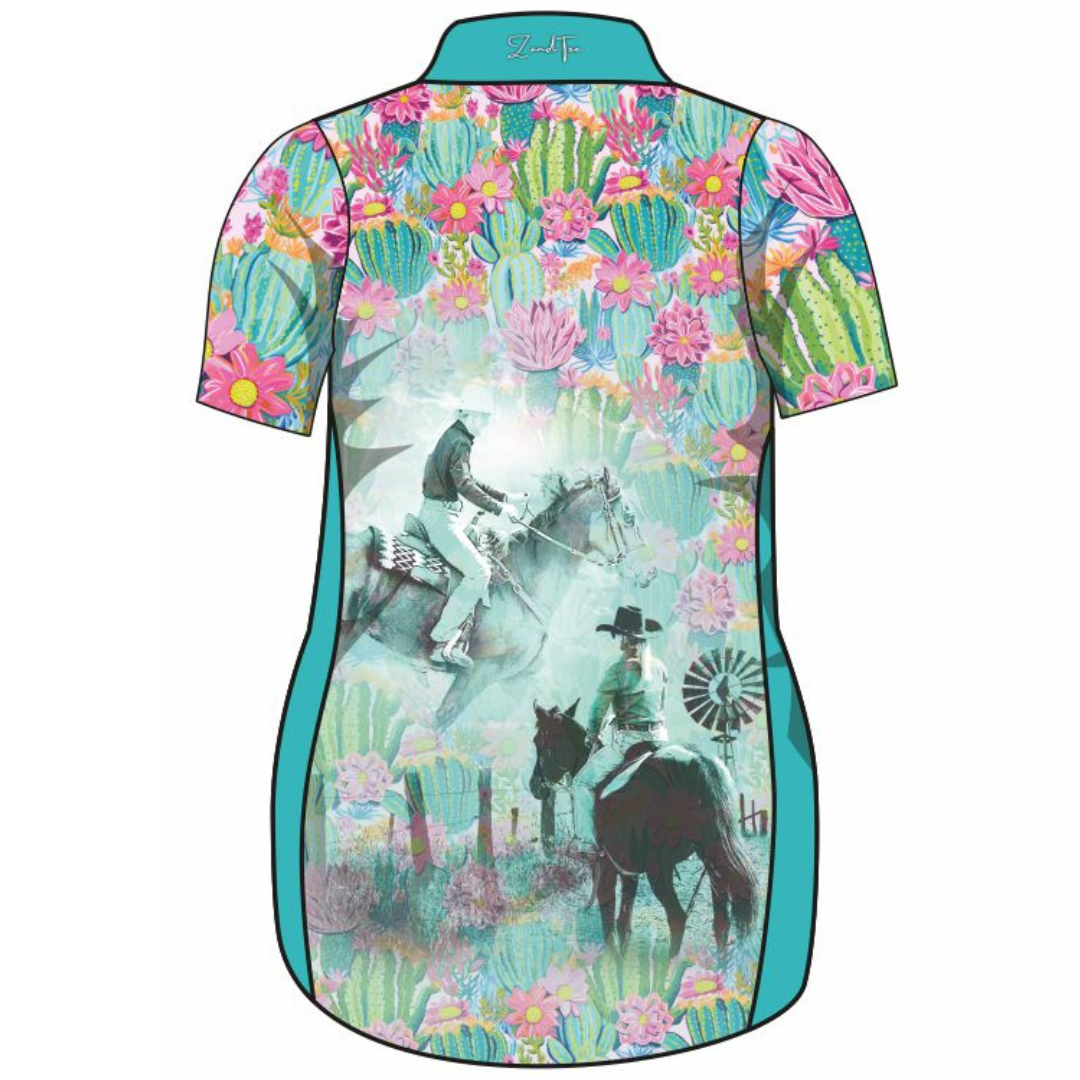 Western | Cowgirl Cactus Lifestyle Dress Long or Short Sleeve Z and TEE competition FISH FISHING fishing dress MATCHING matching dress PATTERN AND PLAIN DESIGNS PERSONALISED POCKETS Preorder reef reef fish