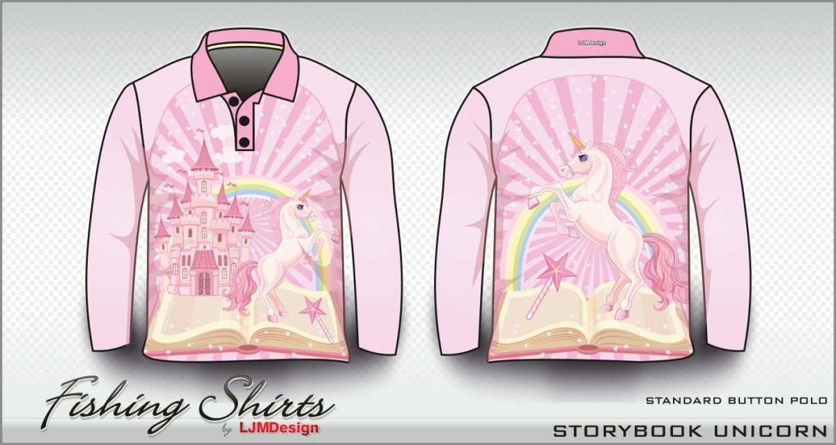 Kids | Storybook Unicorn Shirt Z and TEE camping fairytale girls GIRLS DESIGNS LJM pink Preorder quick dry spo-default spo-disabled sun sun shirt sun shirts sunsafe uv