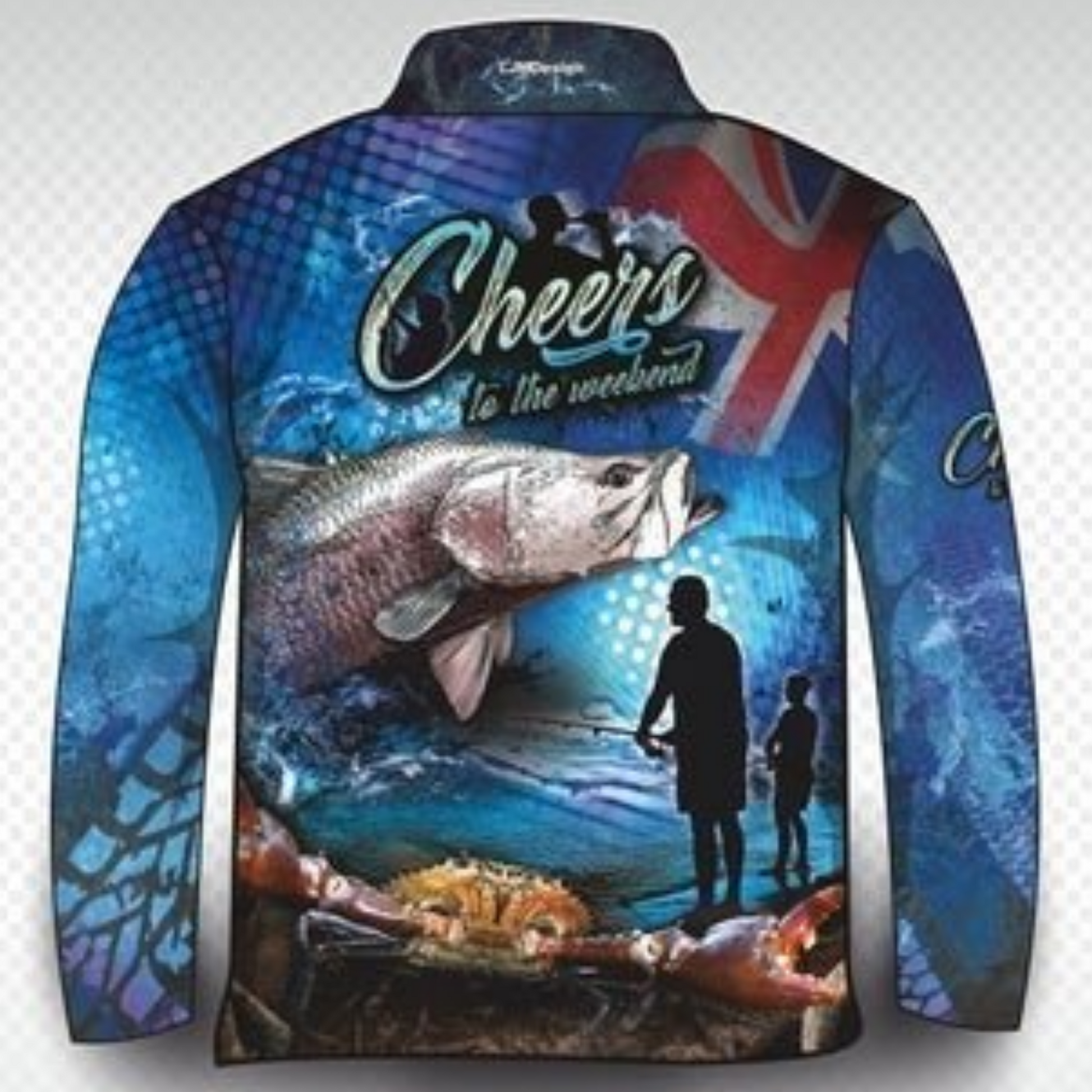 Australian | Cheers to the Weekend Shirt Long or Short Sleeve Z and TEE AUSSIE FLAG Australia Australia Day Australian camping FISH DESIGNS fishing LJM men MEN'S DESIGNS mens Preorder quick dry spo-default spo-disabled sun sun shirt sun shirts sunsafe uv