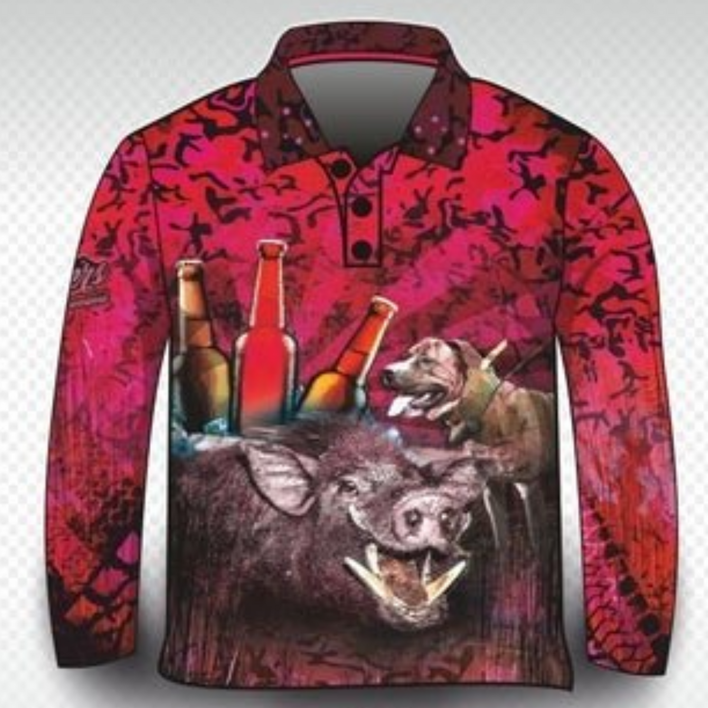 Hunting | Cheers to the Weekend Pink Hunting Shirt Long or Short Sleeve Z and TEE camping cruiser dog fishing landcruiser LJM pig Preorder quick dry spo-default spo-disabled sun sun shirt sun shirts sunsafe uv Women Women's Fishing womens