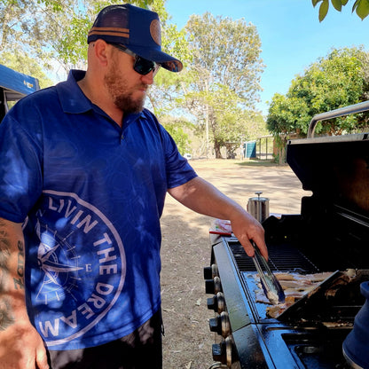 Topography Compass Blue Shirt Long or Short Sleeve Z and TEE adventure blue boys BOYS DESIGNS camping fishing LJM men MEN'S DESIGNS mens MENS DESIGNS PATTERN AND PLAIN DESIGNS plain plain colour Preorder quick dry spo-default spo-disabled sun sun shirt sun shirts sunsafe uv