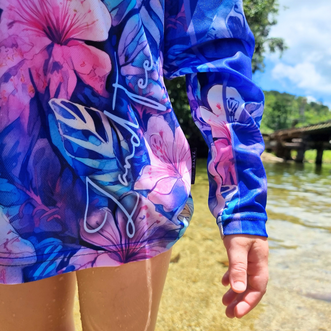 Tropical | Atlantis Breeze Paradise Sun Shirt Z and TEE country country music COUNTRY WESTERN DESIGNS cowgirl GIRL GIRL'S DESIGNS Girl's Fishing Girls HER ALL LJM Preorder quick dry spo-default spo-disabled sun sun safe sun shirt sun shirts SUN SMART sunsafe sunsmart uv western Women women's WOMEN'S DESIGNS work z&tee