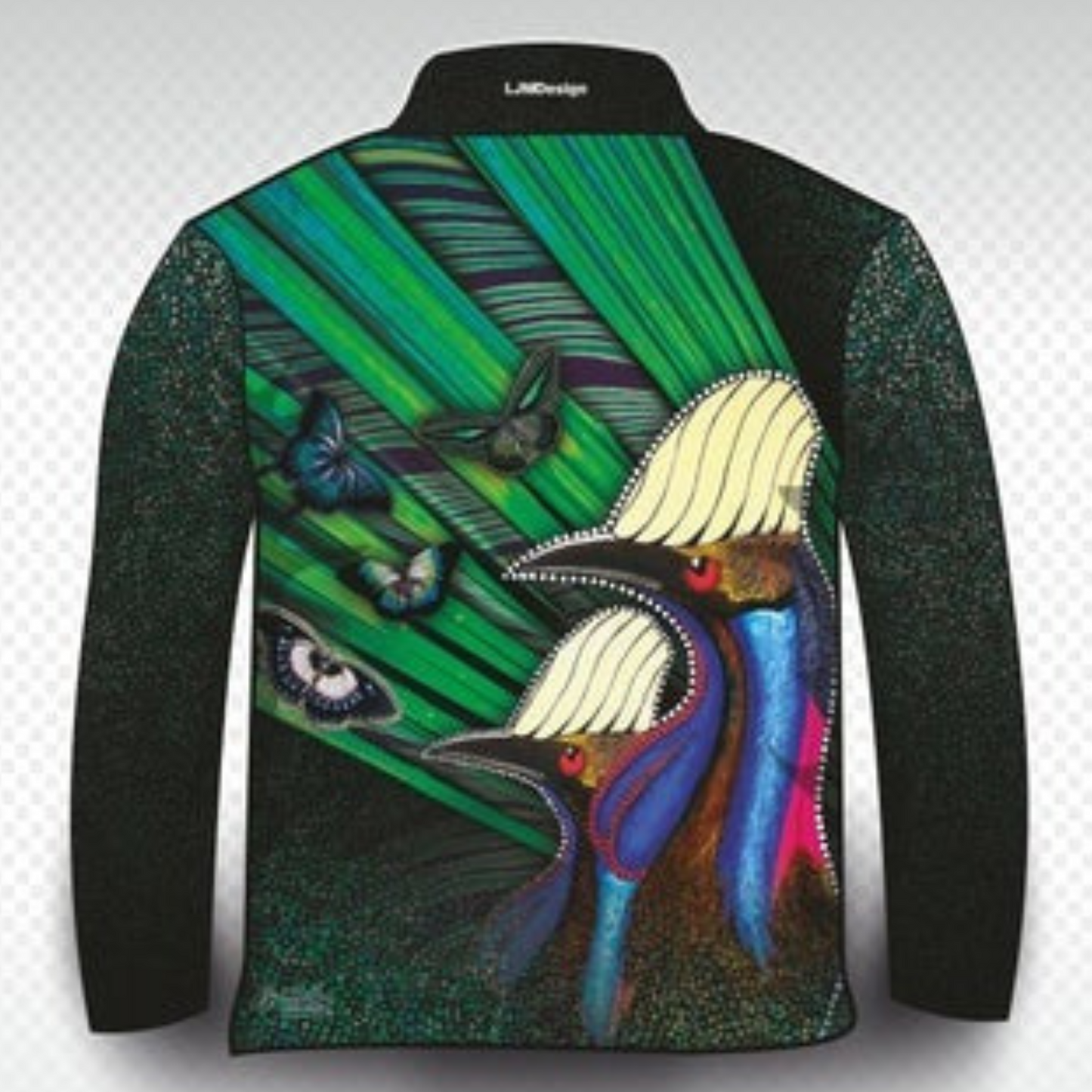 Indigenous | Rainforest Cassowary Shirt Z and TEE ABORIGINAL Australia Australian camping FIRST NATIONS FIRST NATIONS DESIGNS fishing FISHING SHIRT fishing shirts LJM Preorder quick dry spo-default spo-disabled sun sun shirt sun shirts sunsafe uv WORK