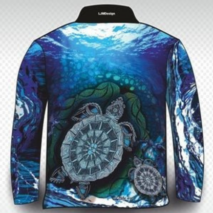Indigenous Turtle Shirt Z and TEE ABORIGINAL Australia Australian camping FIRST NATIONS FIRST NATIONS DESIGNS fishing LJM Preorder quick dry spo-default spo-disabled sun sun shirt sun shirts sunsafe uv WORK