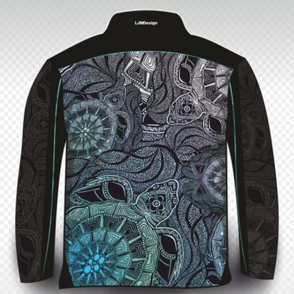 Indigenous Turtle Tradition Shirt Z and TEE ABORIGINAL Australia Australian camping FIRST NATIONS FIRST NATIONS DESIGNS fishing LJM Preorder quick dry spo-default spo-disabled sun sun shirt sun shirts sunsafe uv WORK