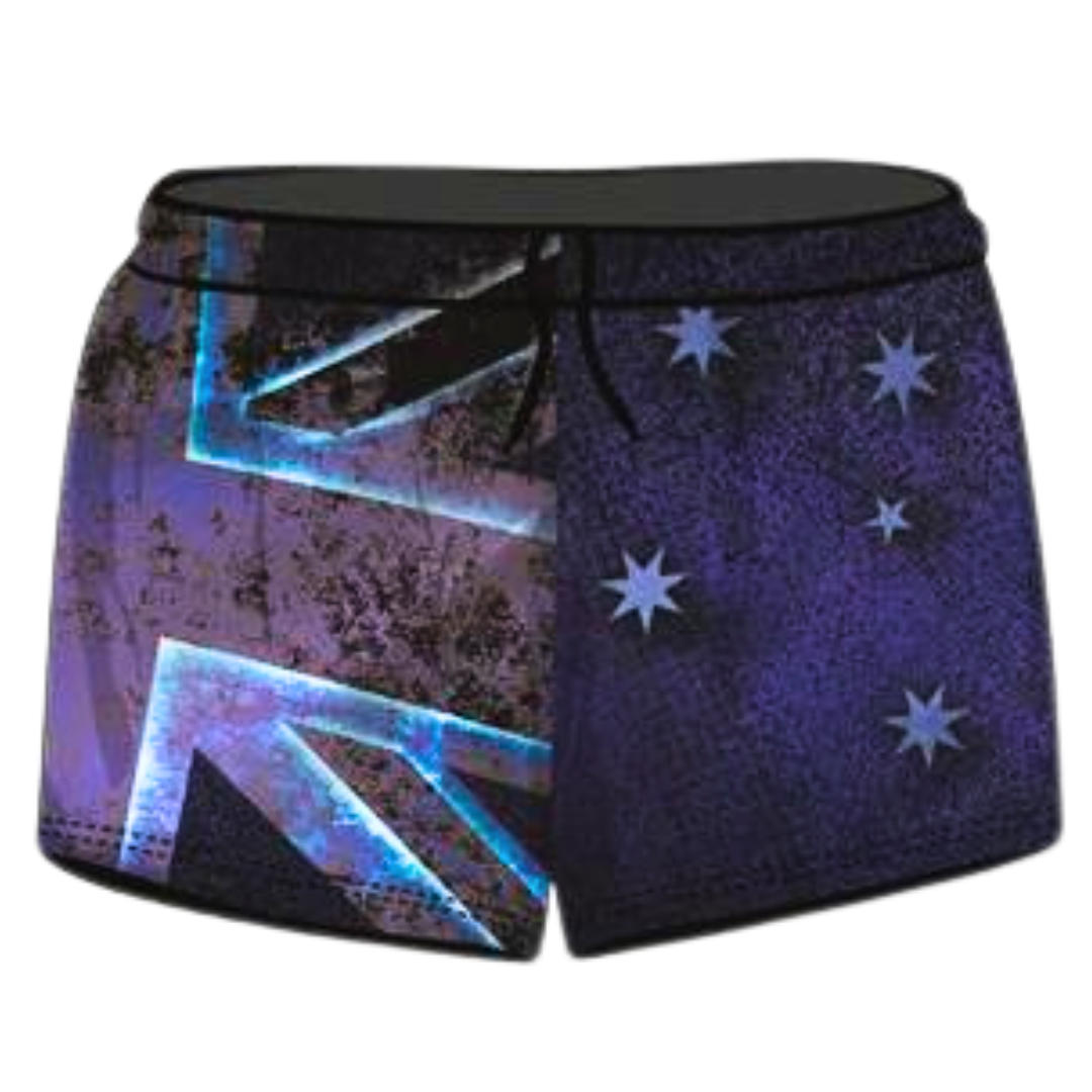 Rugby Shorts | Aussie Flag Blue Rustic Shorts LJM Designs Aussie AUSSIE FLAG Australia Australia Day Australian Australian Camping OG Australiana blue camping DAD FATHER'S DAY FISHING HIM ALL in stock LJM men MEN'S DESIGNS mens MENS DESIGNS quick dry spo-default spo-disabled sun sun shirt sun shirts sunsafe SWIMMING uv z&tee