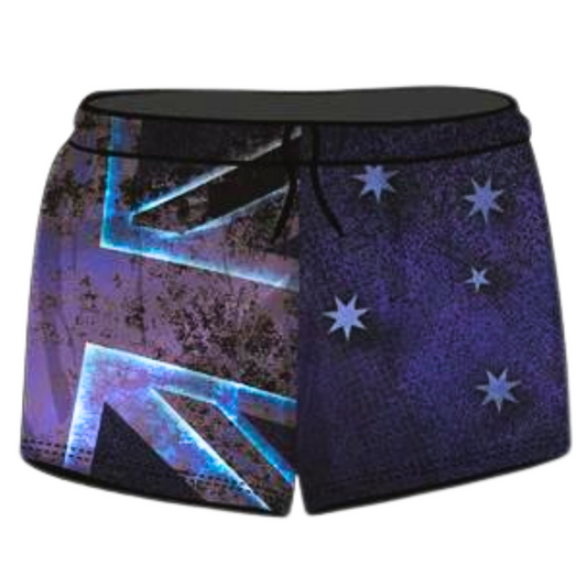 Rugby Shorts | Aussie Flag Blue Rustic Shorts LJM Designs Aussie AUSSIE FLAG Australia Australia Day Australian Australian Camping OG Australiana blue camping DAD FATHER'S DAY FISHING HIM ALL in stock LJM men MEN'S DESIGNS mens MENS DESIGNS quick dry spo-default spo-disabled sun sun shirt sun shirts sunsafe SWIMMING uv z&tee