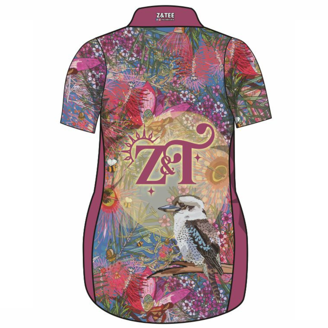 Australian Birds Kookaburra Lifestyle Dress Long or Short Sleeve Z and TEE girls MANDALA WOMEN'S DESIGNS womens