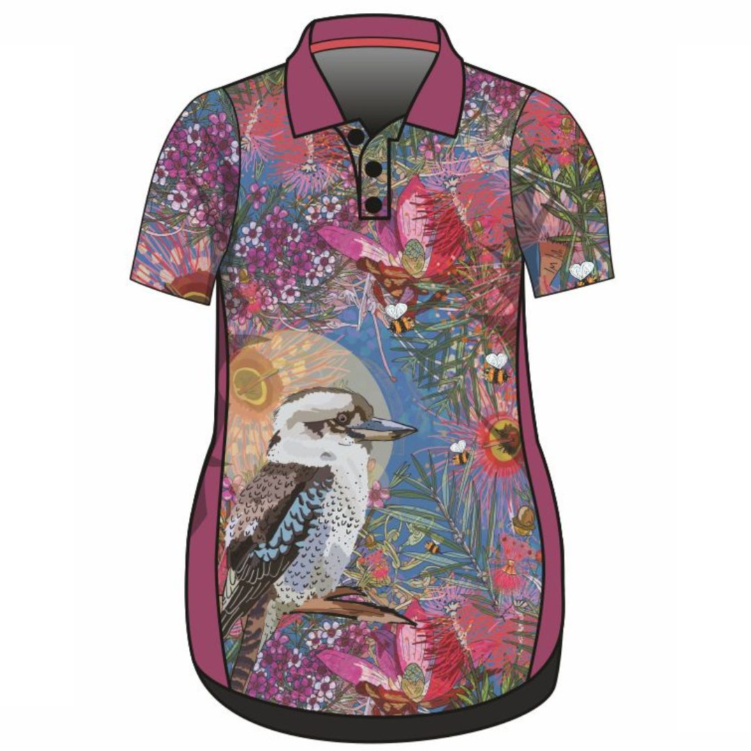 Australian Birds Kookaburra Lifestyle Dress Long or Short Sleeve Z and TEE girls MANDALA WOMEN'S DESIGNS womens