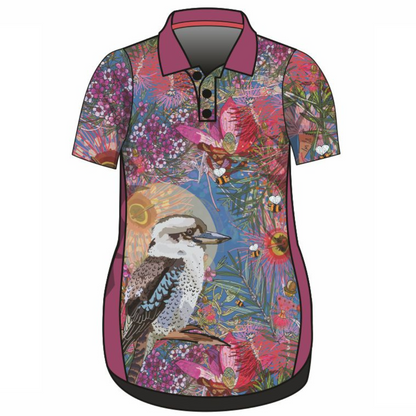 Australian Birds Kookaburra Lifestyle Dress Long or Short Sleeve Z and TEE girls MANDALA WOMEN'S DESIGNS womens