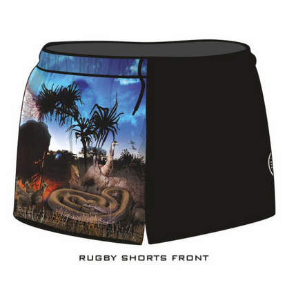 Pre-OrderRugby Shorts | Australian Camping Blue Adventure LJM Designs camping CAMPING AND CARAVAN DESIGNS FISHING in stock LJM men MEN'S DESIGNS mens MENS DESIGNS quick dry spo-default spo-disabled sun sun shirt sun shirts sunsafe SWIMMING uv z&tee