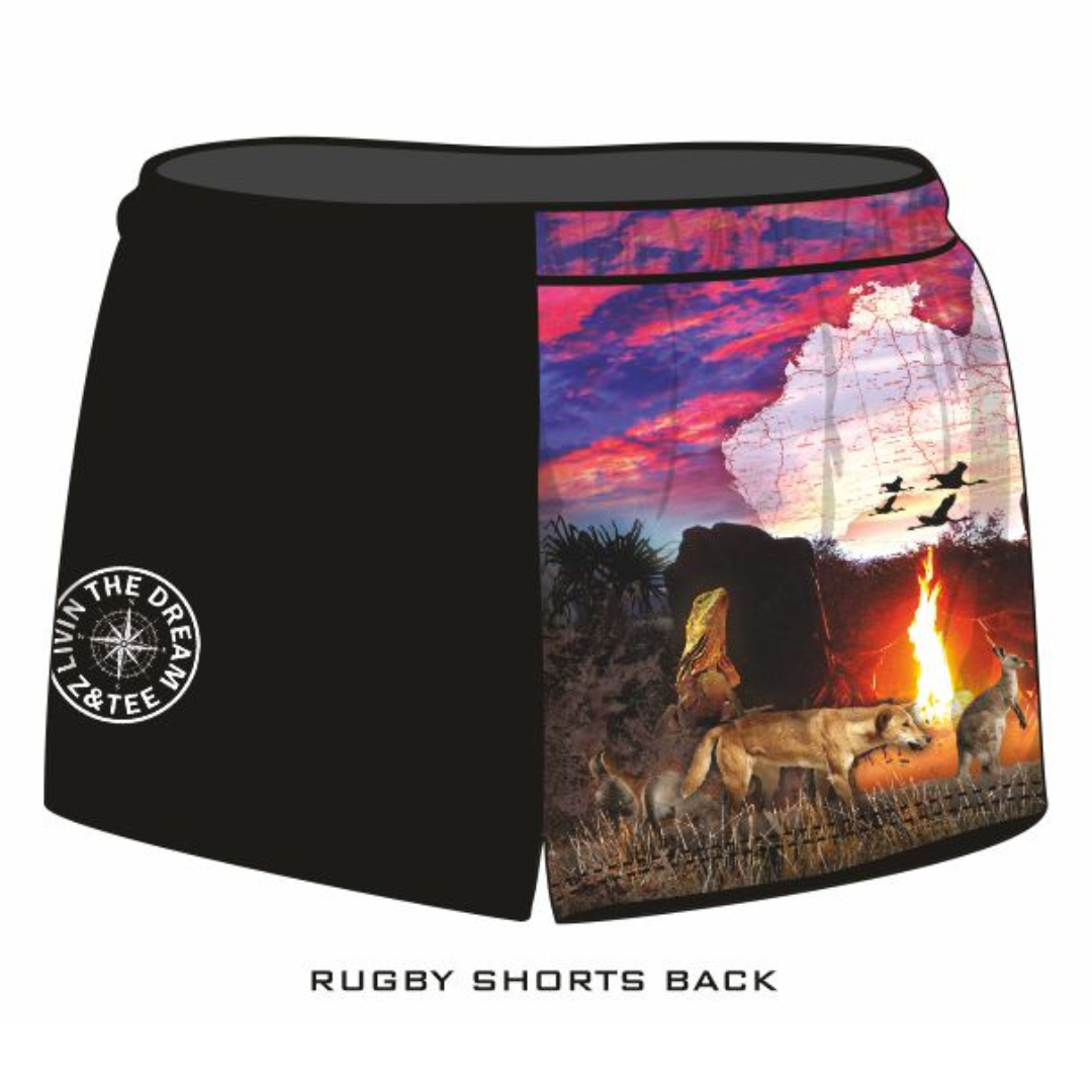 Rugby Shorts | Australian Camping Pink Adventure LJM Designs camping CAMPING AND CARAVAN DESIGNS cape york CAPE YORK DESIGNS FISHING in stock LJM quick dry spo-default spo-disabled sun sun shirt sun shirts sunsafe SWIMMING uv Women WOMEN'S DESIGNS Women's Fishing womens z&tee