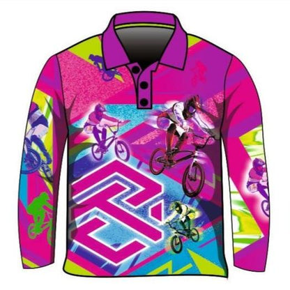 Extreme | BMX Pink Fishing Shirt Z and TEE camping fishing girl girls GIRLS DESIGNS LJM omens Preorder quick dry spo-default spo-disabled sun sun shirt sun shirts sunsafe uv women xtreme