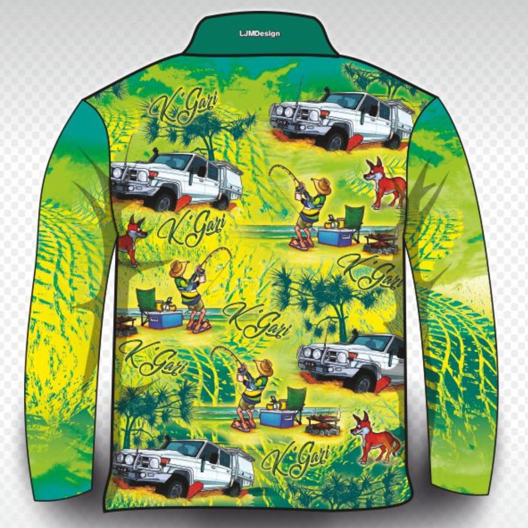 Fraser Island | Beer Bogs and BBQ K'gari (Fraser Island) Shirt Long or Short Sleeve Z and TEE 4x4 boy boys camping fishing FRASER ISLAND DESIGNS K'gari LJM men mens Preorder quick dry spo-default spo-disabled sun sun shirt sun shirts sunsafe tip travel uv