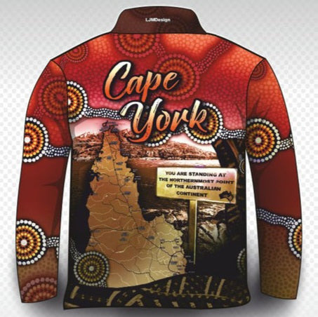Cape York | Indigenous Cape York Wanderer Shirt Long or Short Sleeve Z and TEE ABORIGINAL Australia Australian camping cape york CAPE YORK DESIGNS FIRST NATIONS FIRST NATIONS DESIGNS fishing LJM Preorder quick dry spo-default spo-disabled sun sun shirt sun shirts sunsafe uv WORK