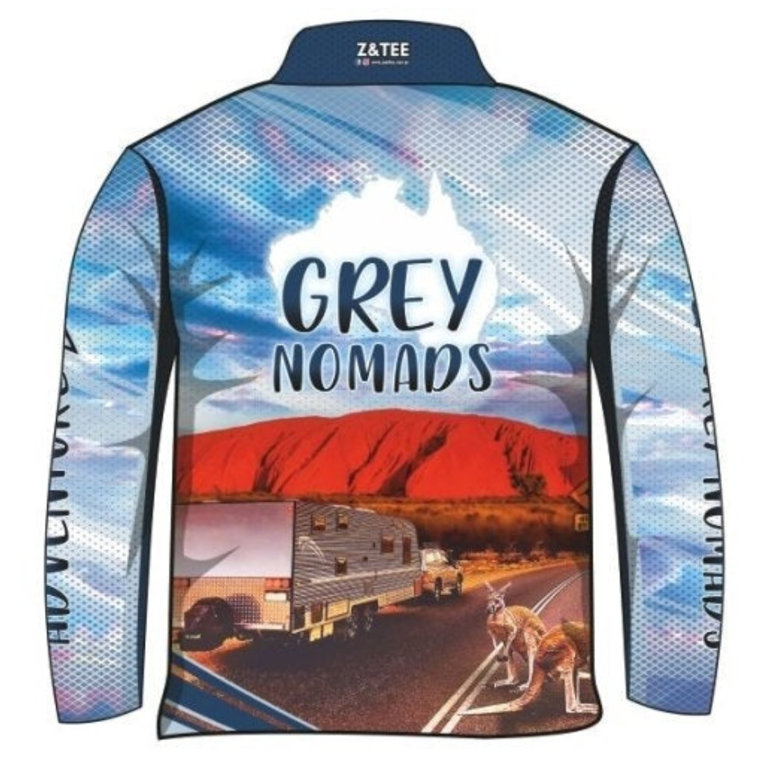 Caravanning Grey Nomads Shirt Z and TEE Australia Australia Day Australian camping CAMPING AND CARAVAN DESIGNS fishing LJM men mens Preorder quick dry spo-default spo-disabled sun sun shirt sun shirts sunsafe uv