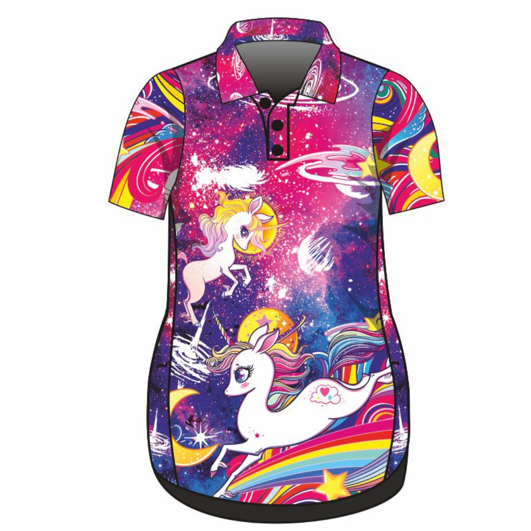 Cosmic Unicorn Stardust Pink Lifestyle Dress Long or Short Sleeve Z and TEE girls GIRLS DESIGNS MANDALA WOMEN'S DESIGNS womens