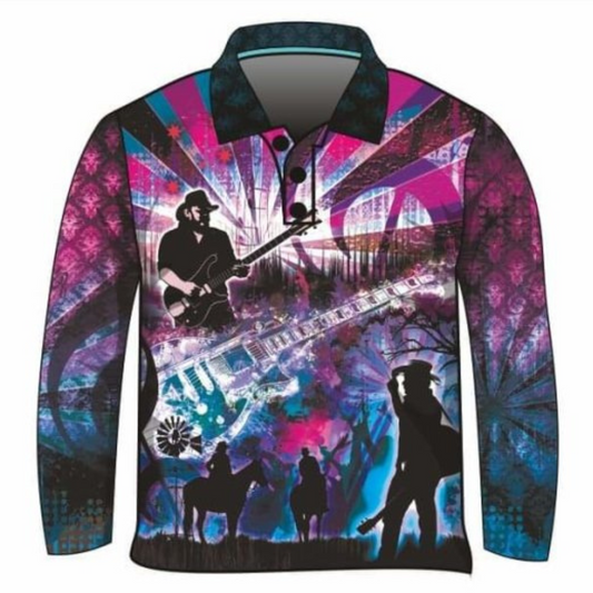 Western | Country Music Purple Haze Shirt Long or Short Sleeve Z and TEE camping COUNTRY WESTERN DESIGNS festival fishing LJM men mens Preorder quick dry spo-default spo-disabled sun sun shirt sun shirts sunsafe uv WOMEN'S DESIGNS