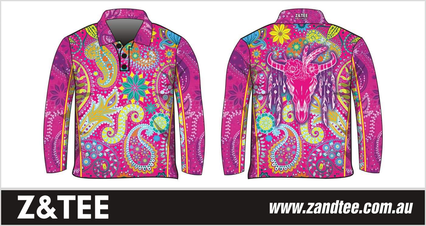 Western | Paisley Rainbow Shirt Long or Short Sleeve Z and TEE camping COUNTRY WESTERN DESIGNS fishing GIRLS DESIGNS KIDS KIDS ALL kids design KIDS DESIGNS Kids UV rated shirt LJM men mens Preorder quick dry spo-default spo-disabled sun sun shirt sun shirts sunsafe uv WOMEN'S DESIGNS