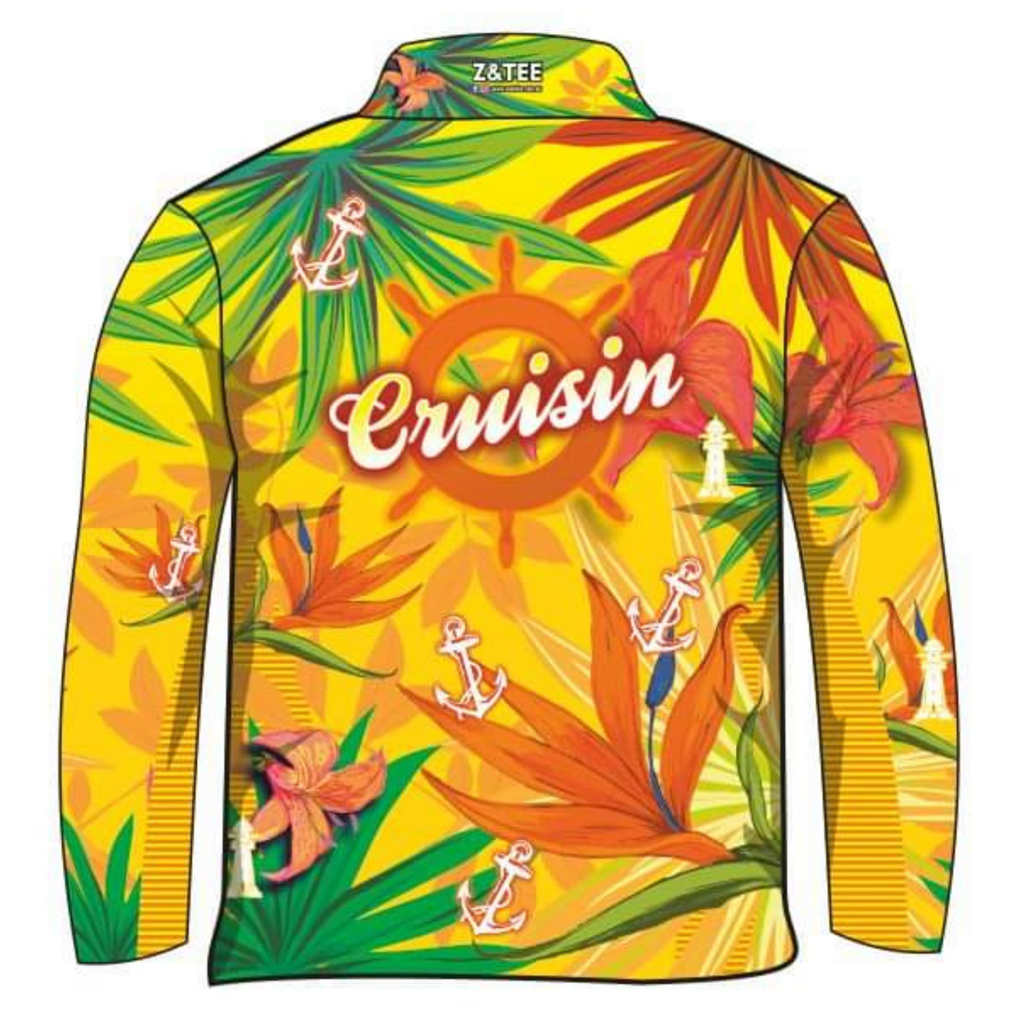 Cruise | Cruisin Marine Yellow Cruise Shirt Long or Short Sleeve Z and TEE Australia Australia Day Australian Australiana camping cruise dup-review-publication fishing LJM men mens Preorder quick dry spo-default spo-disabled sun sun shirt sun shirts sunsafe tropical TROPICAL DESIGNS uv