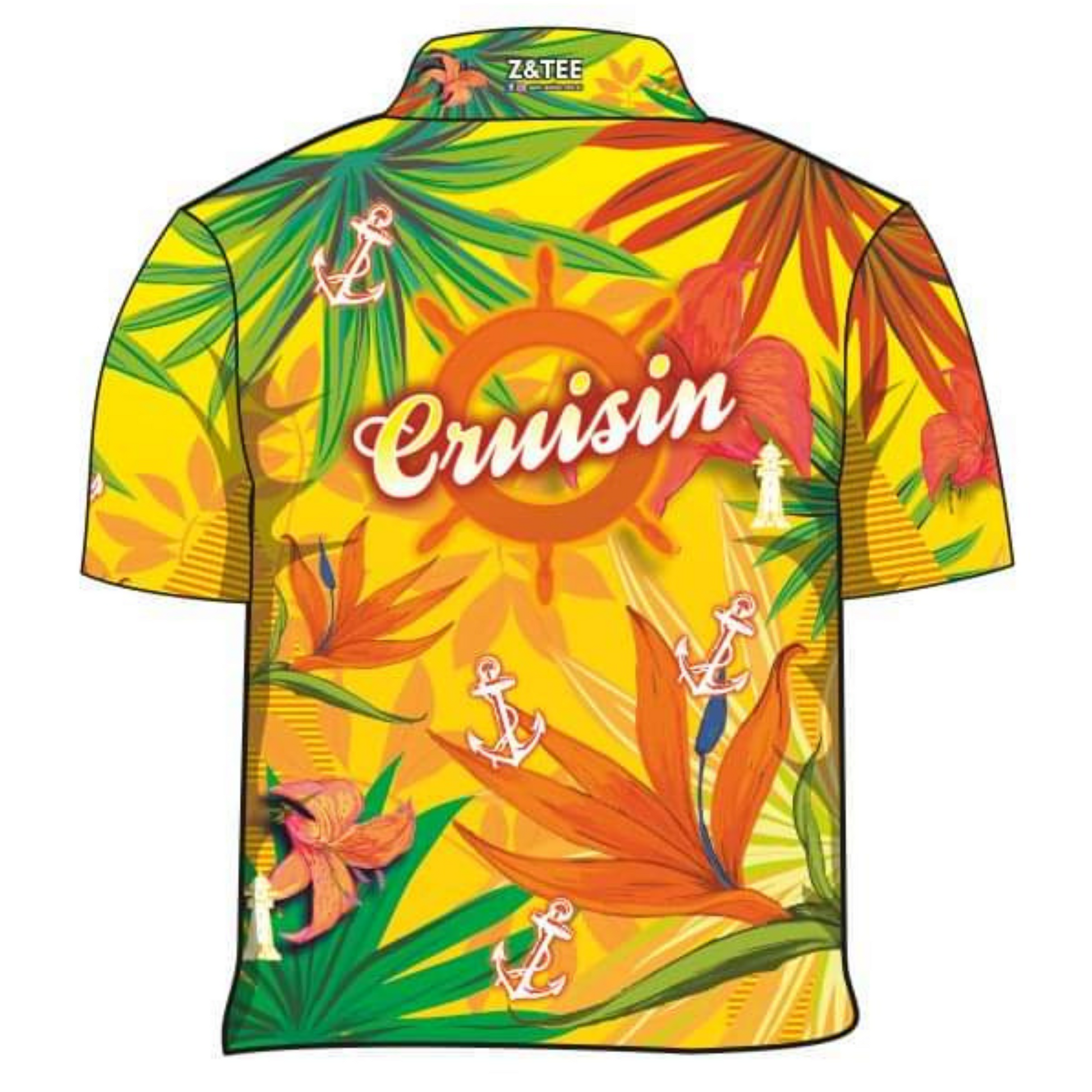 Cruise | Cruisin Marine Yellow Cruise Shirt Long or Short Sleeve Z and TEE Australia Australia Day Australian Australiana camping cruise dup-review-publication fishing LJM men mens Preorder quick dry spo-default spo-disabled sun sun shirt sun shirts sunsafe tropical TROPICAL DESIGNS uv