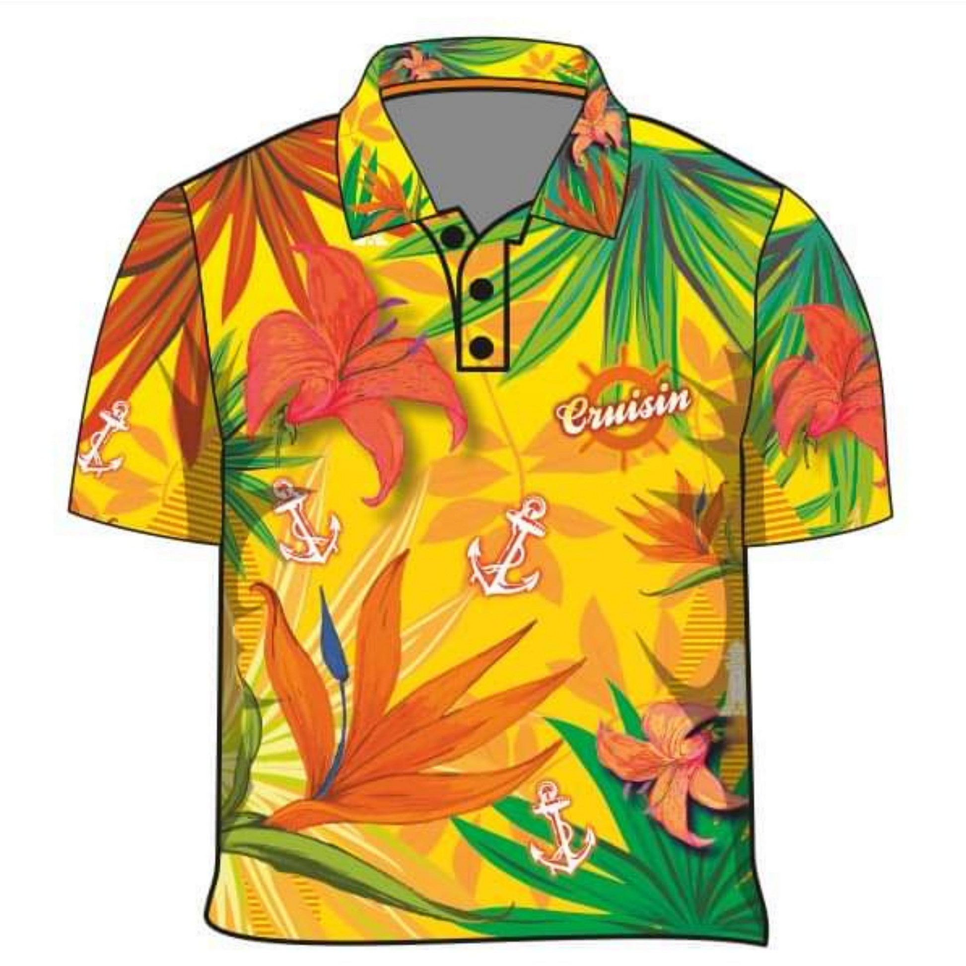 Cruise | Cruisin Marine Yellow Cruise Shirt Long or Short Sleeve Z and TEE Australia Australia Day Australian Australiana camping cruise dup-review-publication fishing LJM men mens Preorder quick dry spo-default spo-disabled sun sun shirt sun shirts sunsafe tropical TROPICAL DESIGNS uv