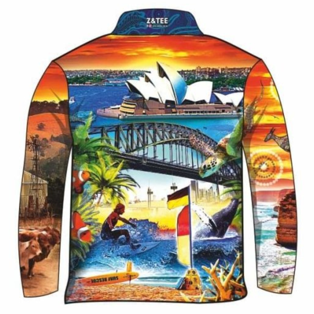 Australian | Downunder Australia Destinations Shirt Long or Short Sleeve Z and TEE Australia Australia Day Australian ayers rock beach BOYS DESIGNS camping country COUNTRY WESTERN DESIGNS fishing horse kangaroo LJM men MEN'S DESIGNS mens MENS DESIGNS Preorder quick dry spo-default spo-disabled sun sun shirt sun shirts sunsafe sydney travel truck uv western
