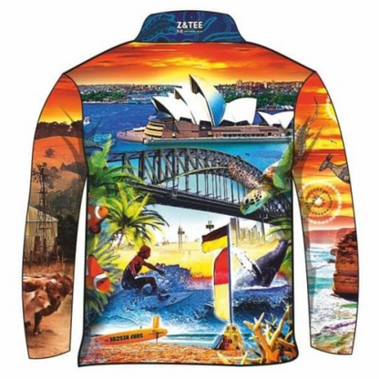 Australian | Downunder Australia Destinations Shirt Long or Short Sleeve Z and TEE Australia Australia Day Australian ayers rock beach BOYS DESIGNS camping country COUNTRY WESTERN DESIGNS fishing horse kangaroo LJM men MEN'S DESIGNS mens MENS DESIGNS Preorder quick dry spo-default spo-disabled sun sun shirt sun shirts sunsafe sydney travel truck uv western