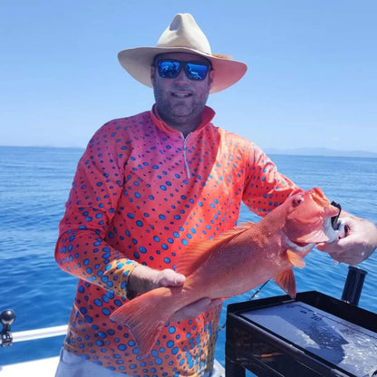 Pattern | Salt and Popper Coral Trout Fishing Shirt Long or Short Sleeve Z and TEE custom FISH FISH DESIGNS FISHING FISHING SHIRT fishing shirts LJM men MEN'S DESIGNS mens orange PATTERN AND PLAIN DESIGNS Preorder quick dry spo-default spo-disabled sun sun shirt sun shirts sunsafe uv