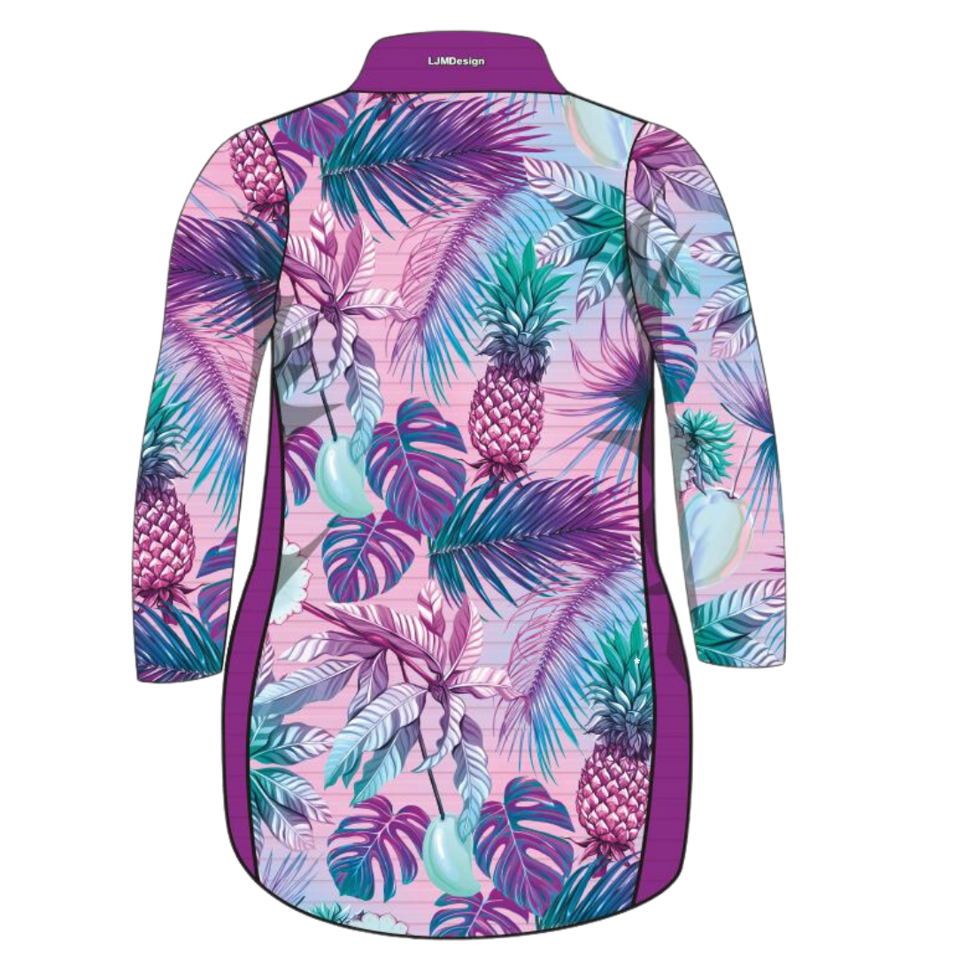 Tropical | Tropical Punch Purple Lifestyle Dress Long or Short Sleeve Z and TEE cruise Cruising girls PATTERN AND PLAIN DESIGNS tropical TROPICAL DESIGNS WOMEN'S DESIGNS womens