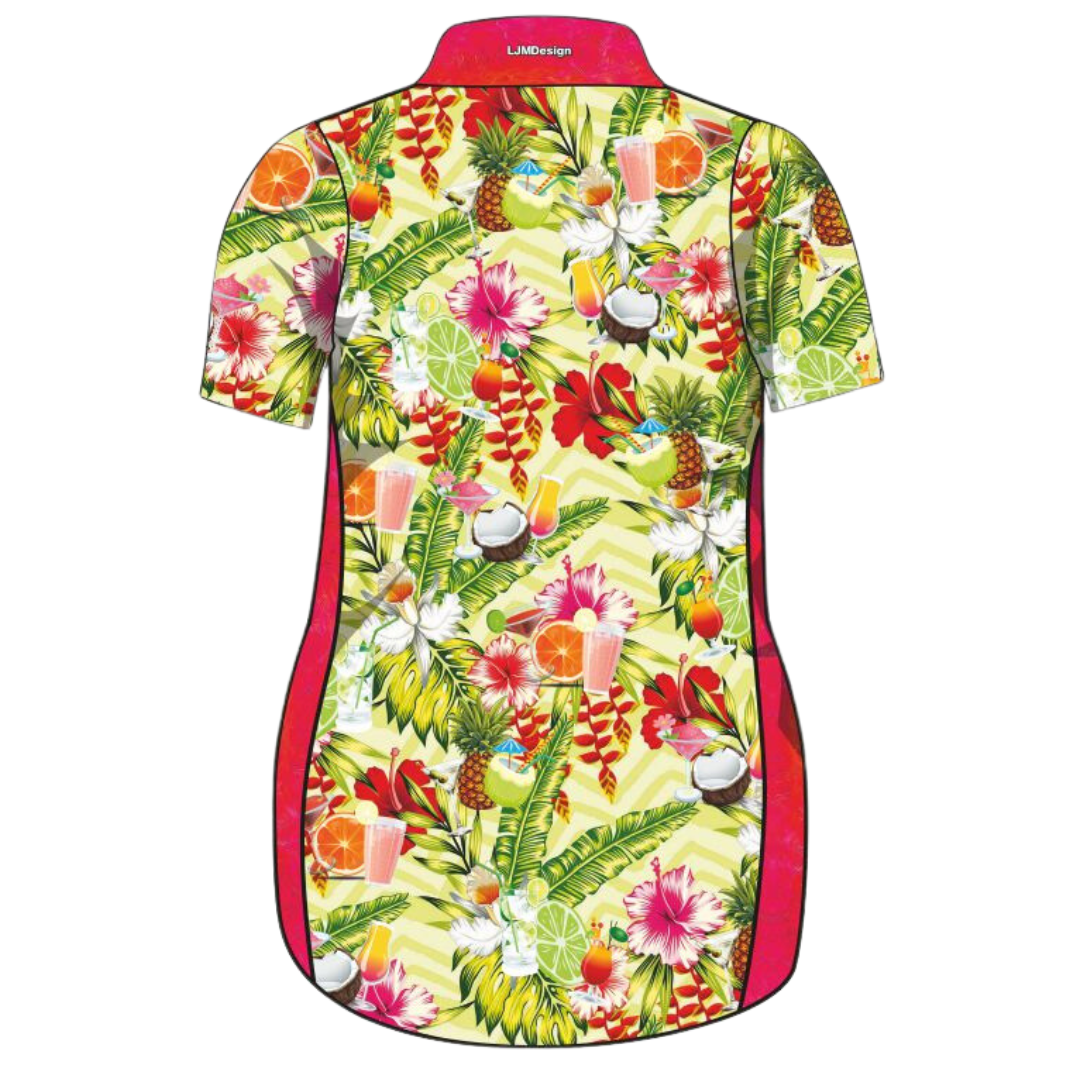 Tropical | Chevron Cocktail Tropical Lifestyle Dress Long or Short Sleeve Z and TEE cruise Cruising girls PATTERN AND PLAIN DESIGNS tropical TROPICAL DESIGNS WOMEN'S DESIGNS womens