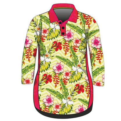 Tropical | Chevron Tropical Lifestyle Dress Long or Short Sleeve Z and TEE cruise Cruising girls PATTERN AND PLAIN DESIGNS tropical TROPICAL DESIGNS WOMEN'S DESIGNS womens