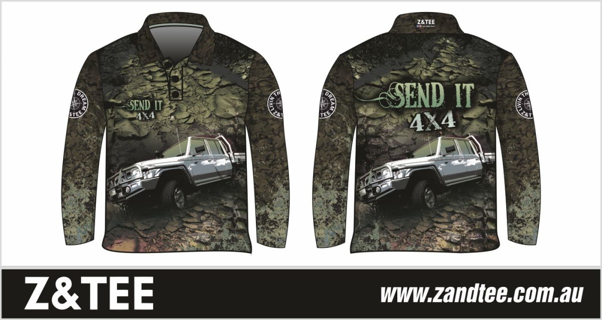 Rugby Shorts | Send It 4x4 Khaki LJM Designs 4wd 4x4 4X4 DESIGNS camping FISHING in stock LJM men MEN'S DESIGNS mens MENS DESIGNS quick dry spo-default spo-disabled sun sun shirt sun shirts sunsafe SWIMMING uv z&tee