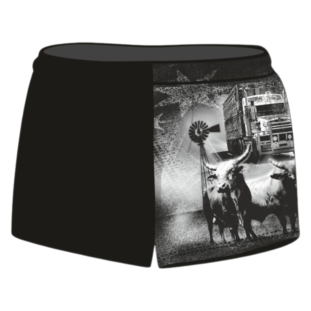 Rugby Shorts | Flag Bull Country Shorts LJM Designs Aussie Australia Australia Day Australian Australian Camping OG Australiana blue camping DAD FATHER'S DAY FISHING HIM ALL in stock LJM men MEN'S DESIGNS mens MENS DESIGNS quick dry spo-default spo-disabled sun sun shirt sun shirts sunsafe SWIMMING uv z&tee