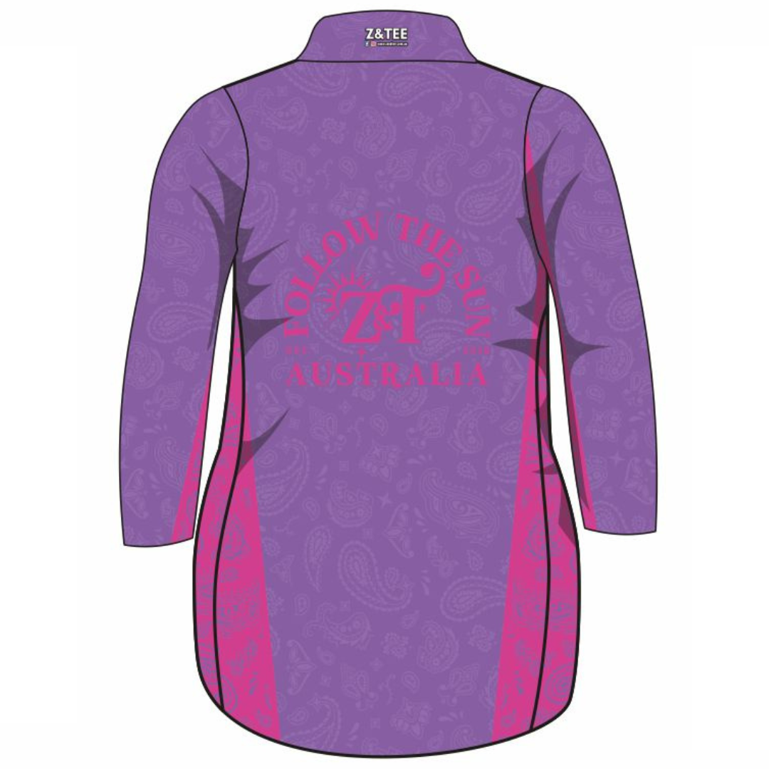 Pattern | Follow the Sun Paisley Lilac Pink Lifestyle Dress Long or Short Sleeve Z and TEE girls MANDALA PATTERN AND PLAIN DESIGNS WOMEN'S DESIGNS womens