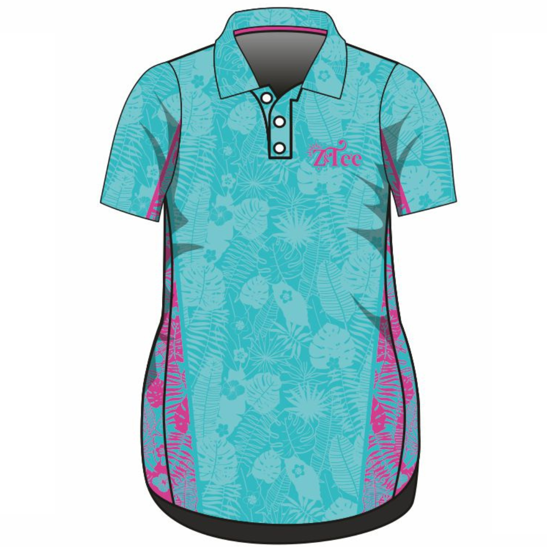 Pattern | Follow the Sun Tropical Turquoise Lifestyle Dress Long or Short Sleeve Z and TEE cruise girls MANDALA tropical TROPICAL DESIGNS WOMEN'S DESIGNS womens