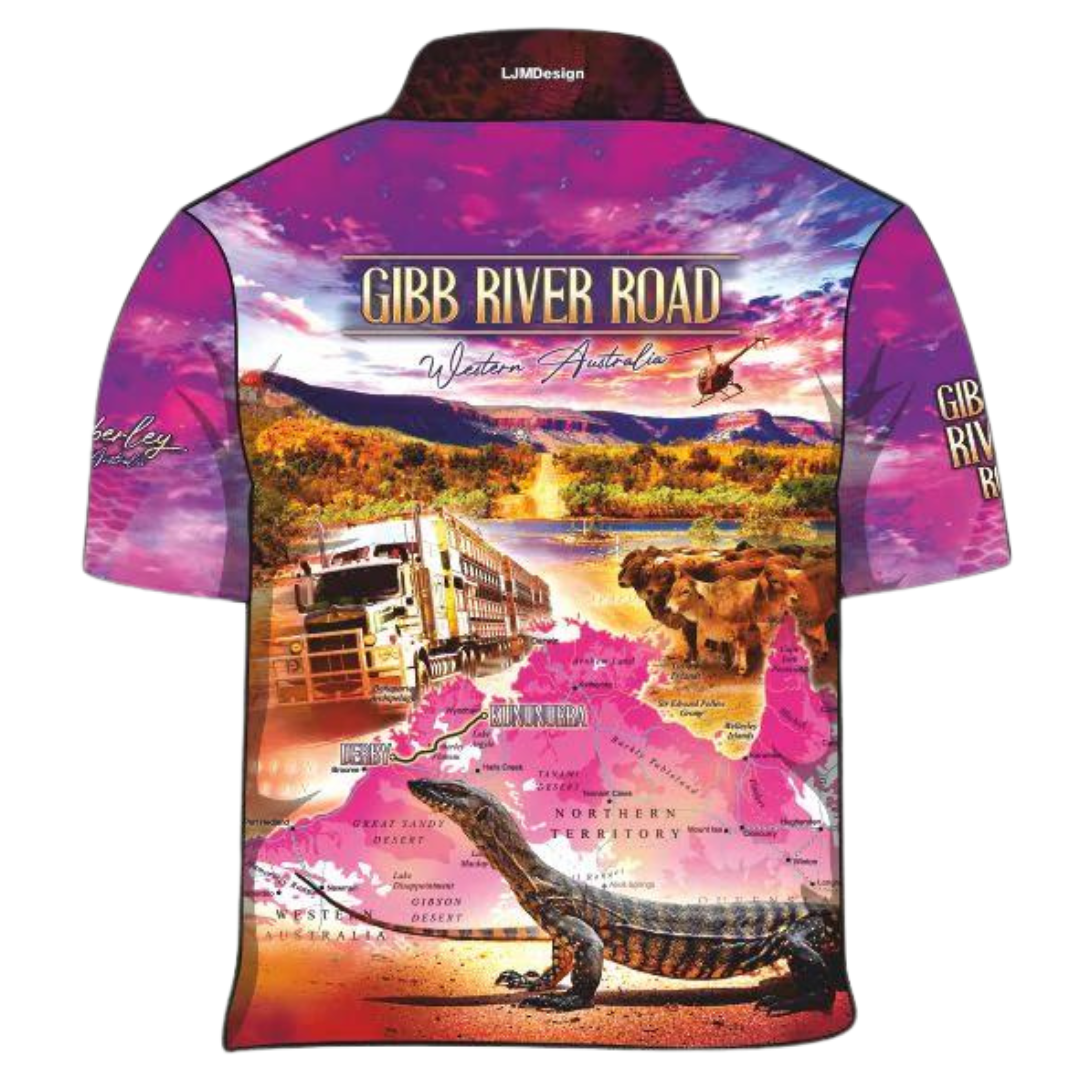 Gibb River Road Western Australia Pink Shirt Long or Short Sleeve Z and TEE 4x4 camping fishing FISHING SHIRT girls Ladies Fishing Shirt LJM Preorder quick dry spo-default spo-disabled sun sun shirt sun shirts sunsafe tip travel uv womens