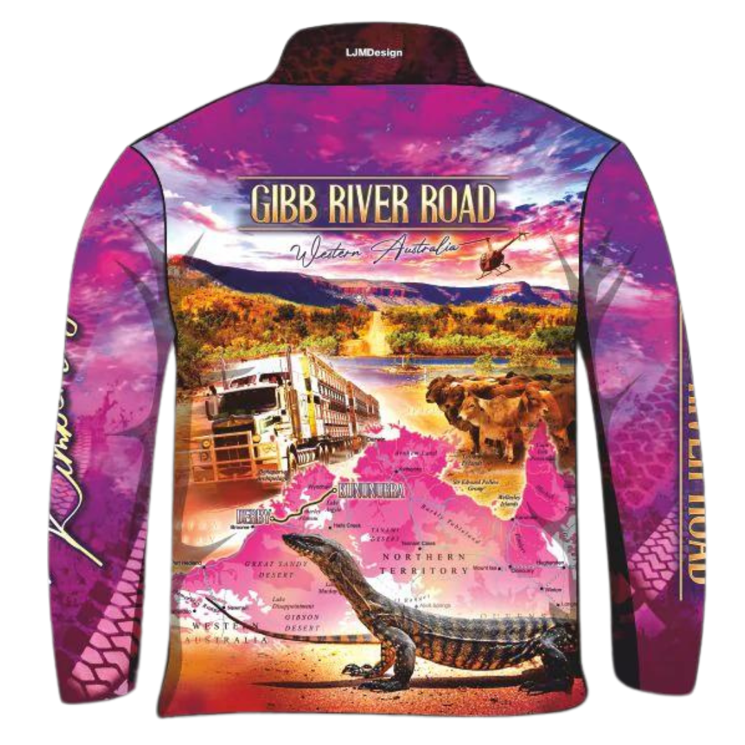 Gibb River Road Western Australia Pink Shirt Long or Short Sleeve Z and TEE 4x4 camping fishing FISHING SHIRT girls Ladies Fishing Shirt LJM Preorder quick dry spo-default spo-disabled sun sun shirt sun shirts sunsafe tip travel uv womens