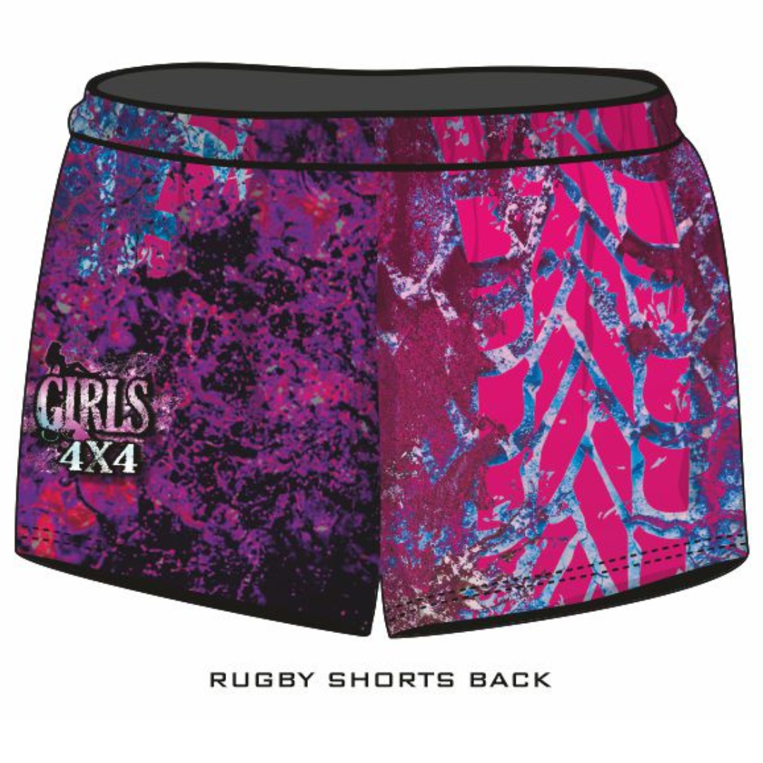 Rugby Shorts | Girls 4x4 Bush Pink Purple LJM Designs camping cape york CAPE YORK DESIGNS FISHING in stock LJM quick dry spo-default spo-disabled sun sun shirt sun shirts sunsafe SWIMMING uv Women WOMEN'S DESIGNS Women's Fishing womens z&tee