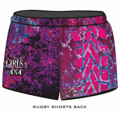 Rugby Shorts | Girls 4x4 Bush Pink Purple LJM Designs camping cape york CAPE YORK DESIGNS FISHING in stock LJM quick dry spo-default spo-disabled sun sun shirt sun shirts sunsafe SWIMMING uv Women WOMEN'S DESIGNS Women's Fishing womens z&tee