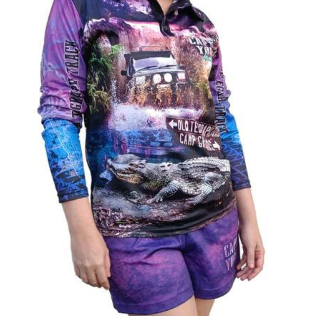 Rugby Shorts | Cape York Purple Shorts LJM Designs camping cape york CAPE YORK DESIGNS FISHING in stock LJM quick dry spo-default spo-disabled sun sun shirt sun shirts sunsafe SWIMMING uv Women WOMEN'S DESIGNS Women's Fishing womens z&tee